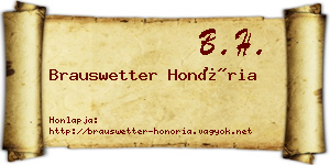 Brauswetter Honória névjegykártya
